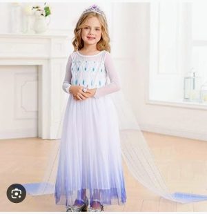 Princess Elsa Dress Frozen 2 White and Purple