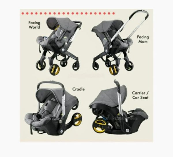 4-in-1 Baby Stroller, Cradle, Car seat & Baby Basket